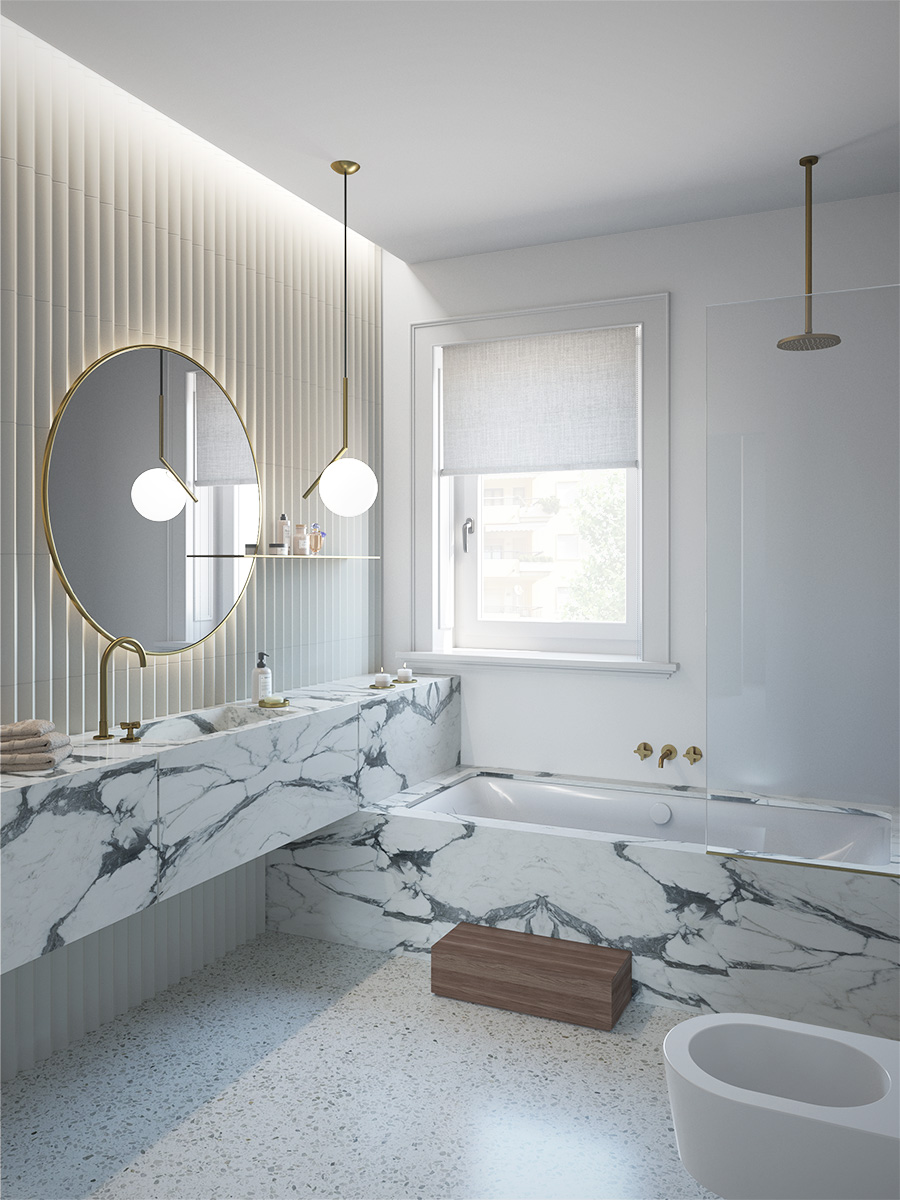 via ponzio house bathroom fabula render interior 09