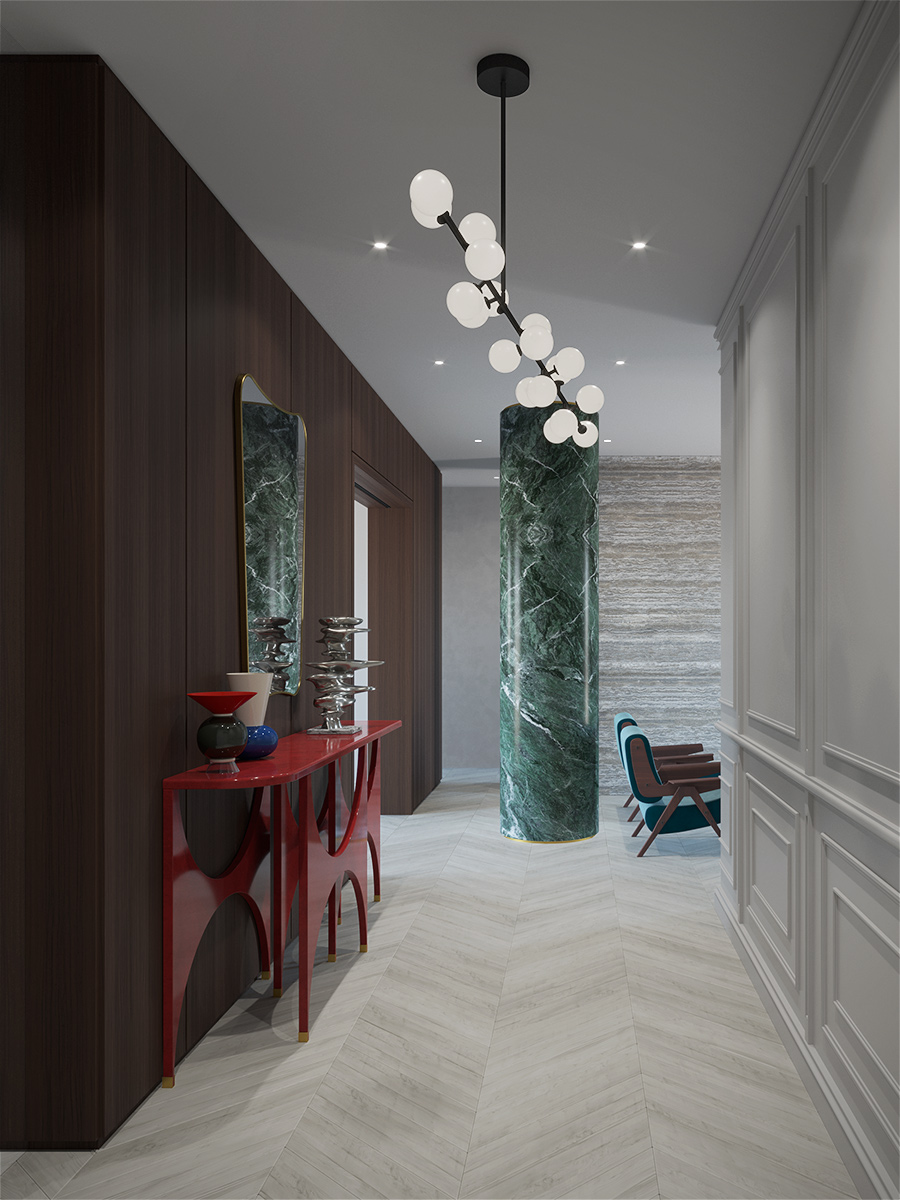 via ponzio house entrance fabula render interior 03